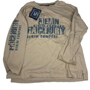 Y2K 212 NYC Denim Company Long Sleeve Shirt 2XL Patch Embroidered Streetwear